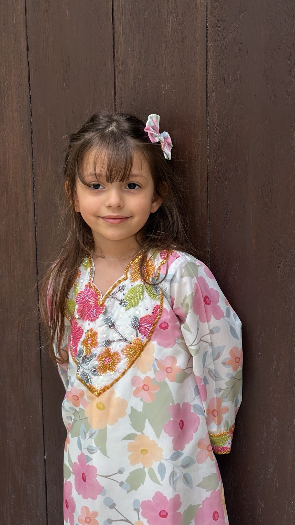 5f4c4973-f2be-40ab-9515-4056c9652636 جلابيه اطفال - ورد - الصورة 1