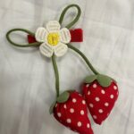 strawberry hair bow